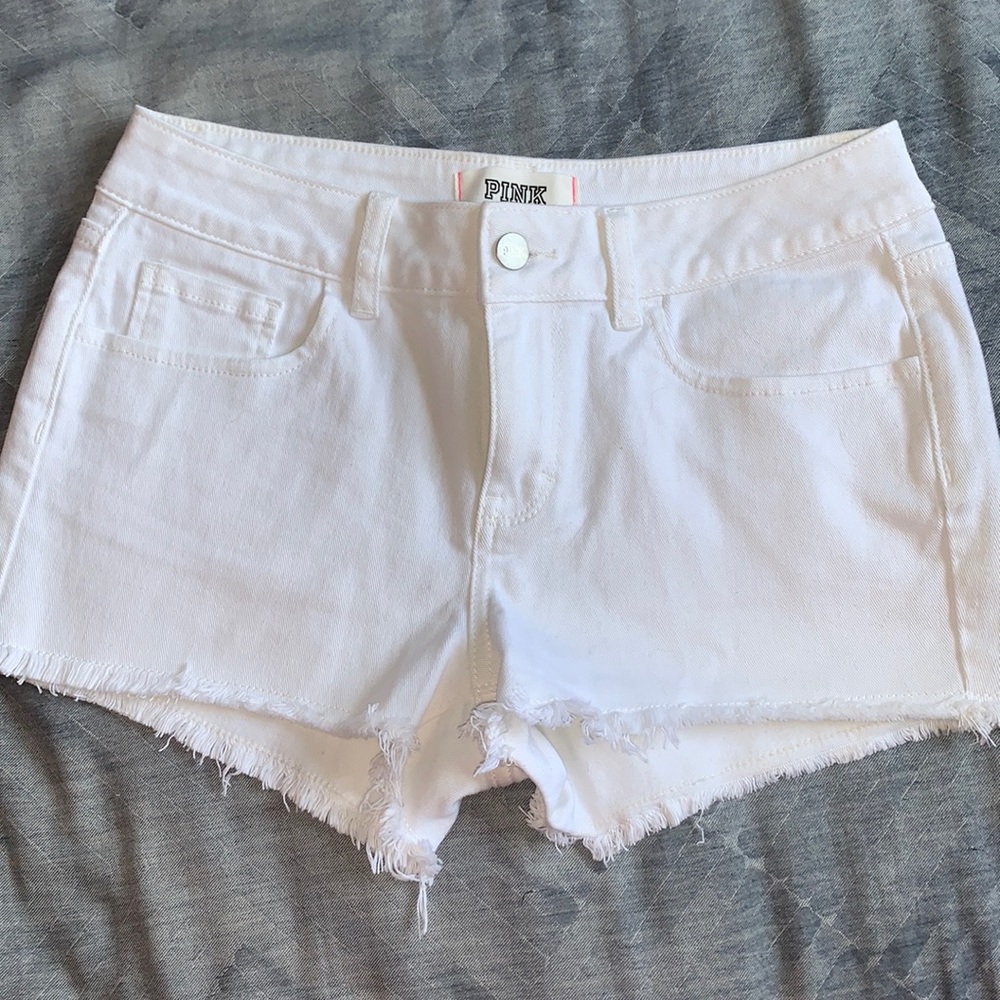 NWOT Victoria’s Secret Pink white jeans shorts